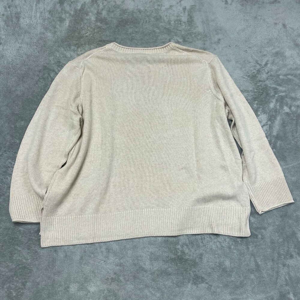 Ella Moss Womens Tan Knit Sweater XXL Polyester & Nylon Blend d0381 - Picture 7 of 7